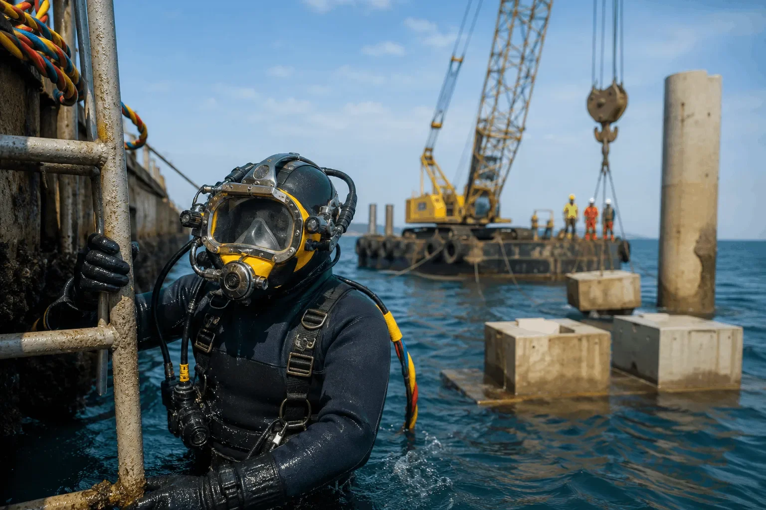 Licence en Métiers Subaquatiques et Plongée Sous-Marine, Option Travaux Publics, Ouvrages