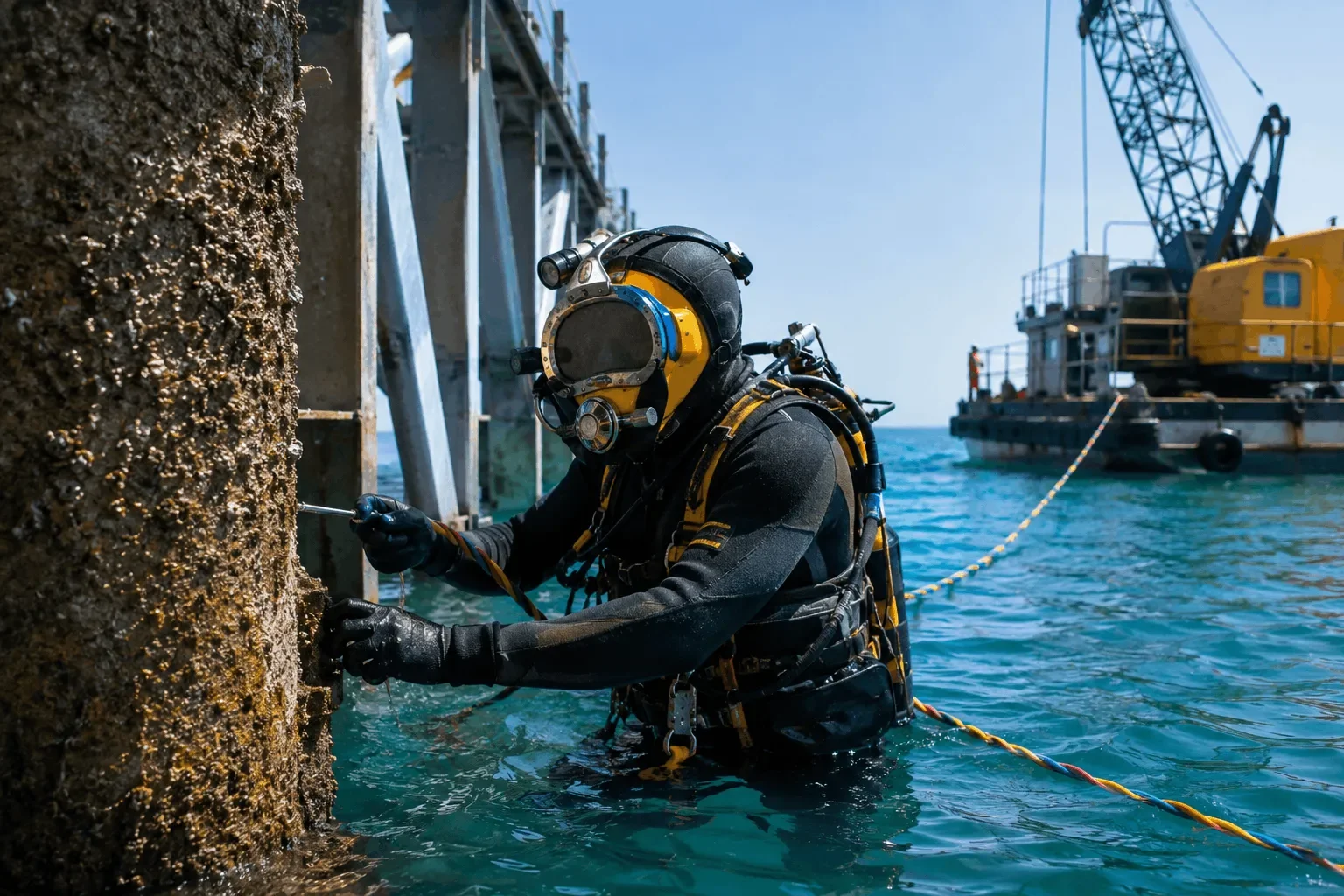 Licence en Métiers Subaquatiques et Plongée Sous-Marine, Option Travaux Publics, Ouvrages